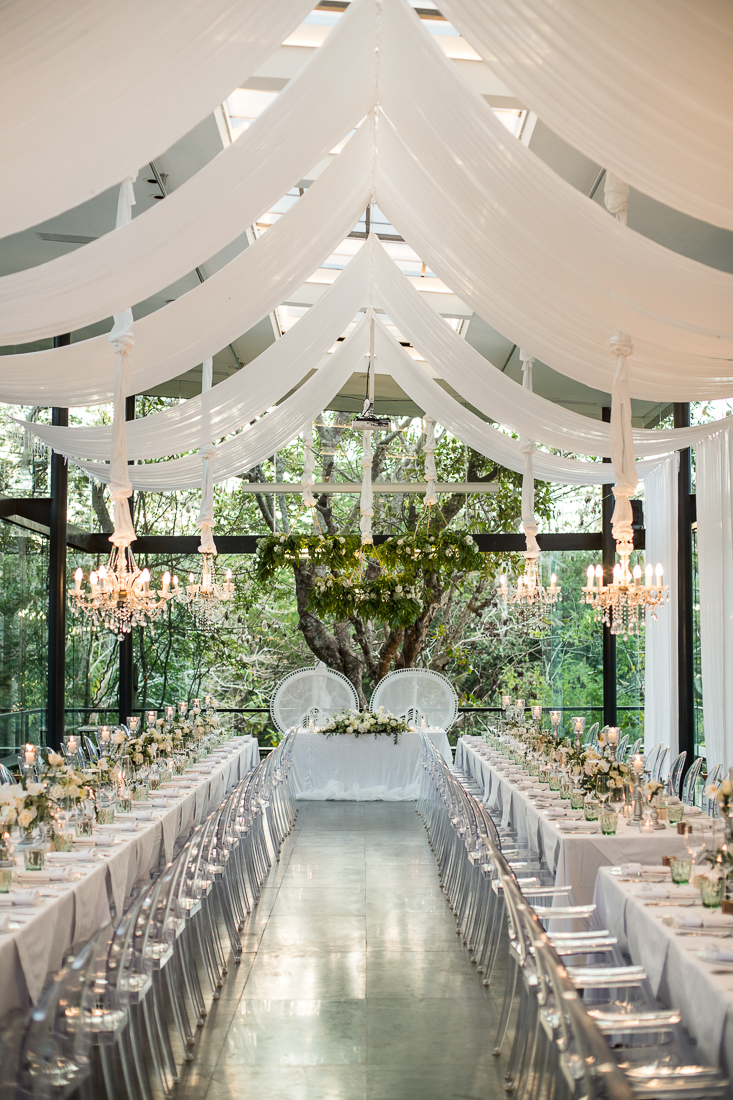 Reception dinner at The Glass House
